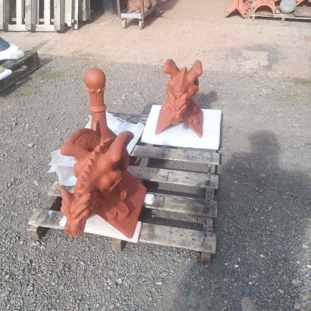 Adding a touch of charm with terracotta dragon finials
