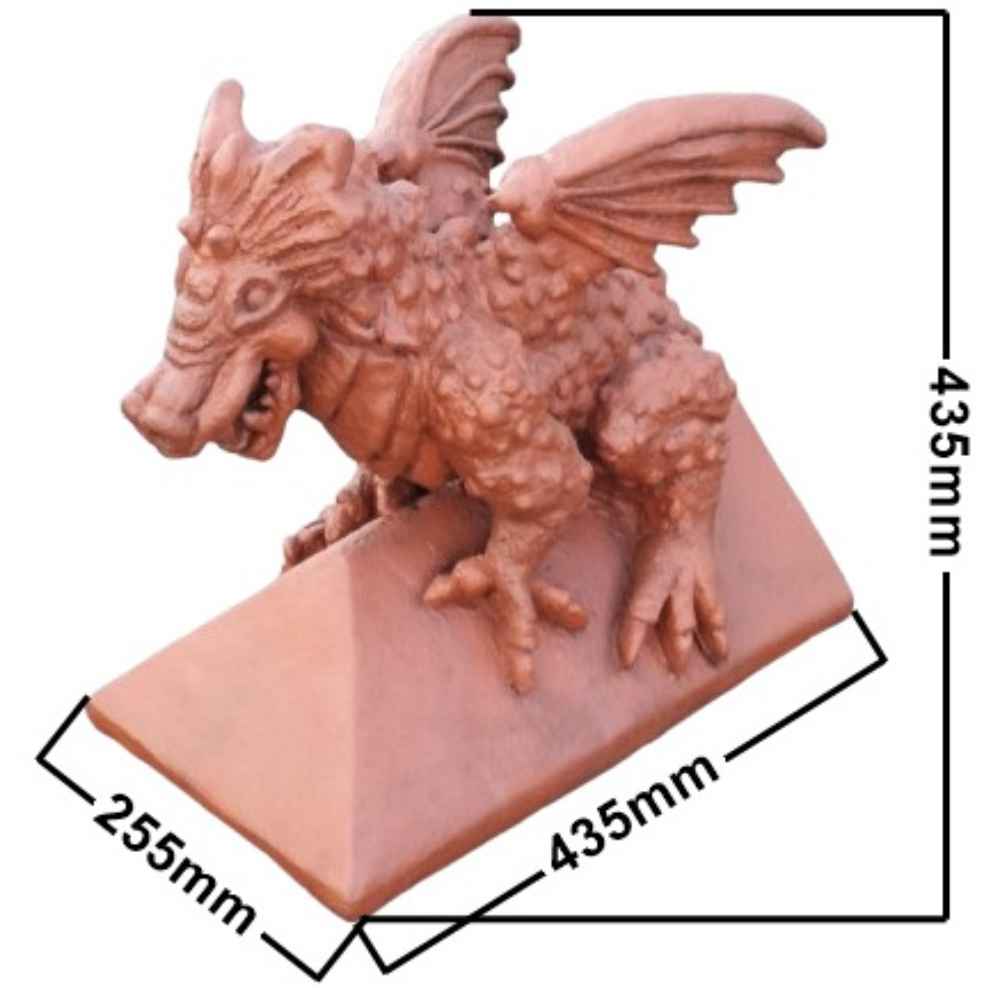 dragon block end roof finial measurements