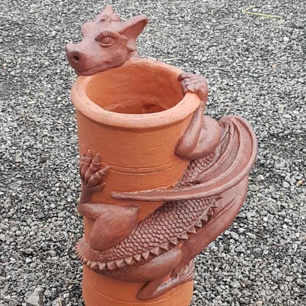 dragon chimney pot scumball glaze